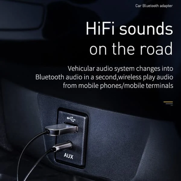 Baseus BA01 USB Bluetooth Transmitter Wireless Bluetooth Receiver 5.0 Car AUX 3.5mm Bluetooth Adapter - Image 3