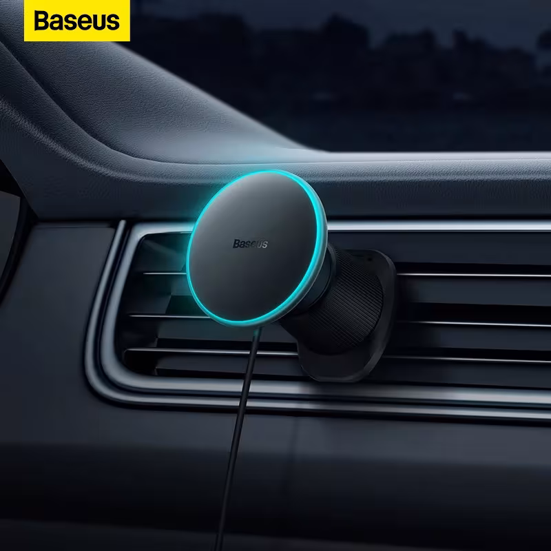 Baseus CW01 Magnetic Wireless Charging Car Mount 15W Fast Charger for iPhone 12-16 Series Baseus CW01 Magnetic Wireless Charging Car Mount 15W Fast Charger for iPhone 12-16 Series