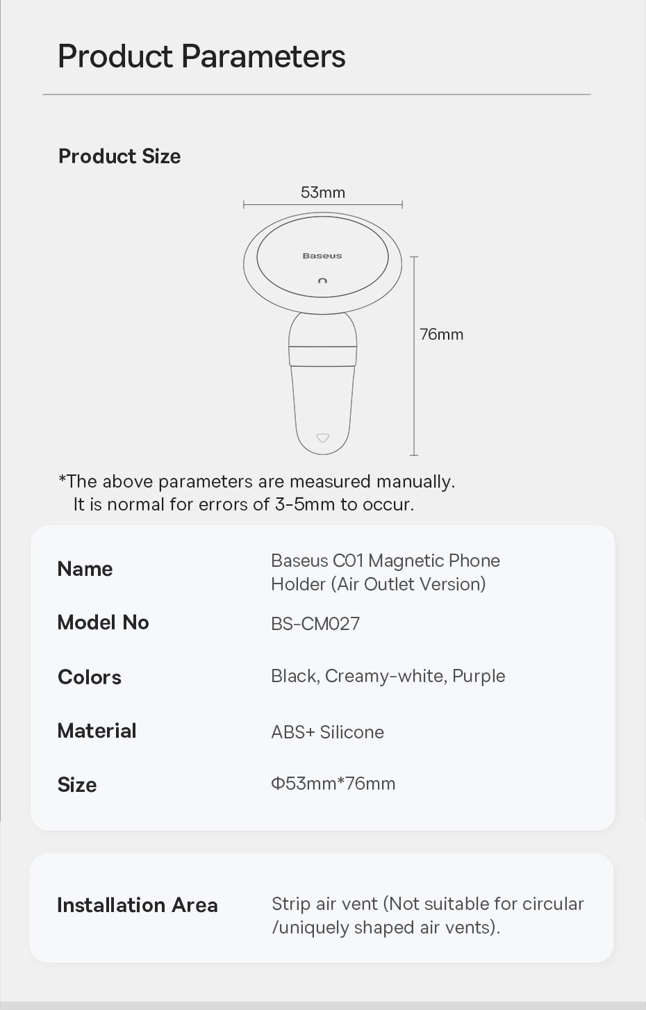 Baseus Car Magnetic Pone Holder 360 Degree for iPhone Support Samsung Xiaomi Air Vent Dashboard Mount GPS Car Moile Phone Holder
