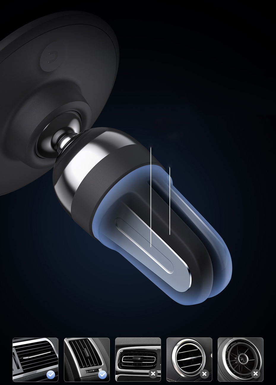 Baseus Car Magnetic Pone Holder 360 Degree for iPhone Support Samsung Xiaomi Air Vent Dashboard Mount GPS Car Moile Phone Holder