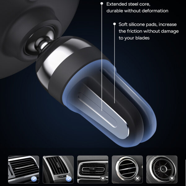 Baseus CO1 Magnetic Phone Holder | Air Vent Dashboard Mount - Image 2