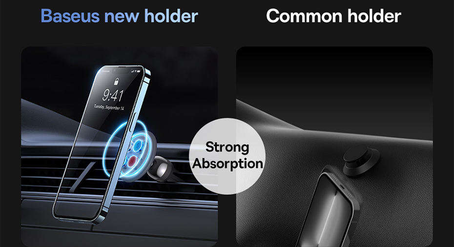 Baseus Car Magnetic Pone Holder 360 Degree for iPhone Support Samsung Xiaomi Air Vent Dashboard Mount GPS Car Moile Phone Holder