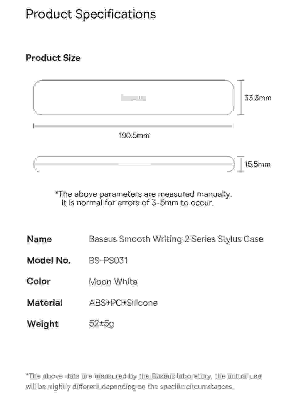 Baseus Stylus Pen Carrying Case Box Compatible for Apple Pencil 2 iPad Pencil 2nd Generation 1st Gen Protective Case