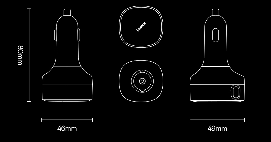 Baseus 2-in-1 Car Charger PD 20W Fast Charging Retractable Cable 30W 33W Quick Charging Phone Charger Type C For Xiaomi iPhone