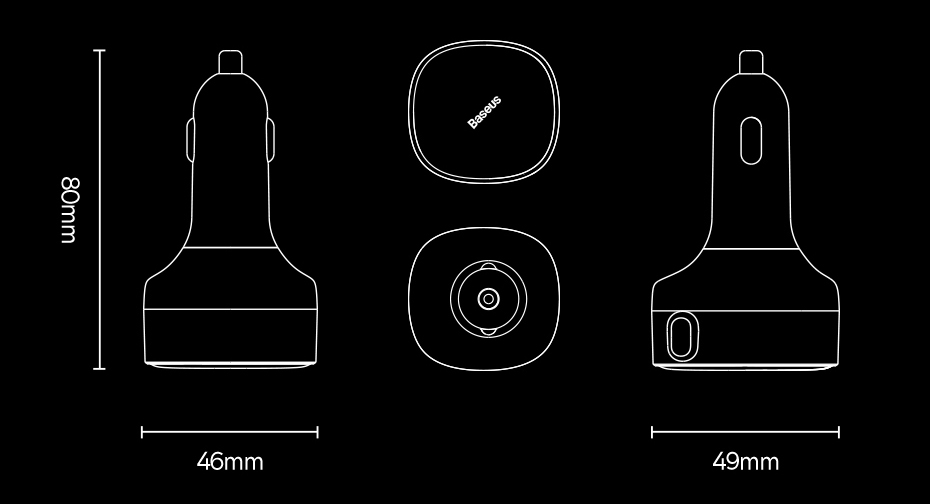 Baseus 2-in-1 Car Charger PD 20W Fast Charging Retractable Cable 30W 33W Quick Charging Phone Charger Type C For Xiaomi iPhone