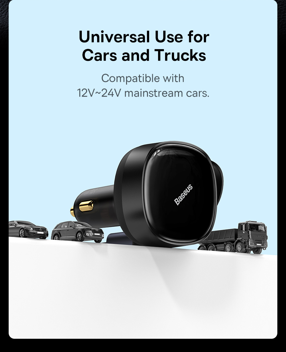 Baseus 2-in-1 Car Charger PD 20W Fast Charging Retractable Cable 30W 33W Quick Charging Phone Charger Type C For Xiaomi iPhone
