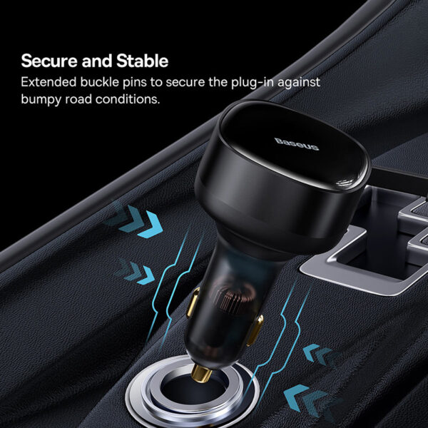 Baseus 2-in-1 Car Charger PD 20W Fast Charging Retractable Cable 30W 33W Quick Charging
