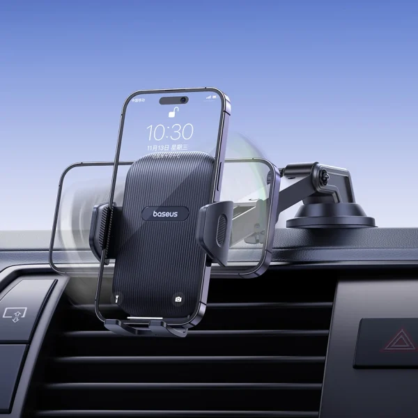 Baseus UltraControl Go Series Car Phone Holder - 6KG Dashboard Mount with Vacuum Suction