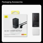 Baseus PowerCombo Tower 35W GaN 7-in-1 Digital Power Strip 4000W Charging Station