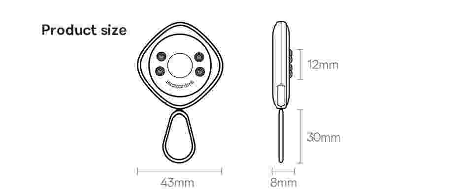 Baseus Camera Detector for Hidden Camera Portable Pinhole Hidden Lens Detect Gadget Anti-Peeping Security Protection