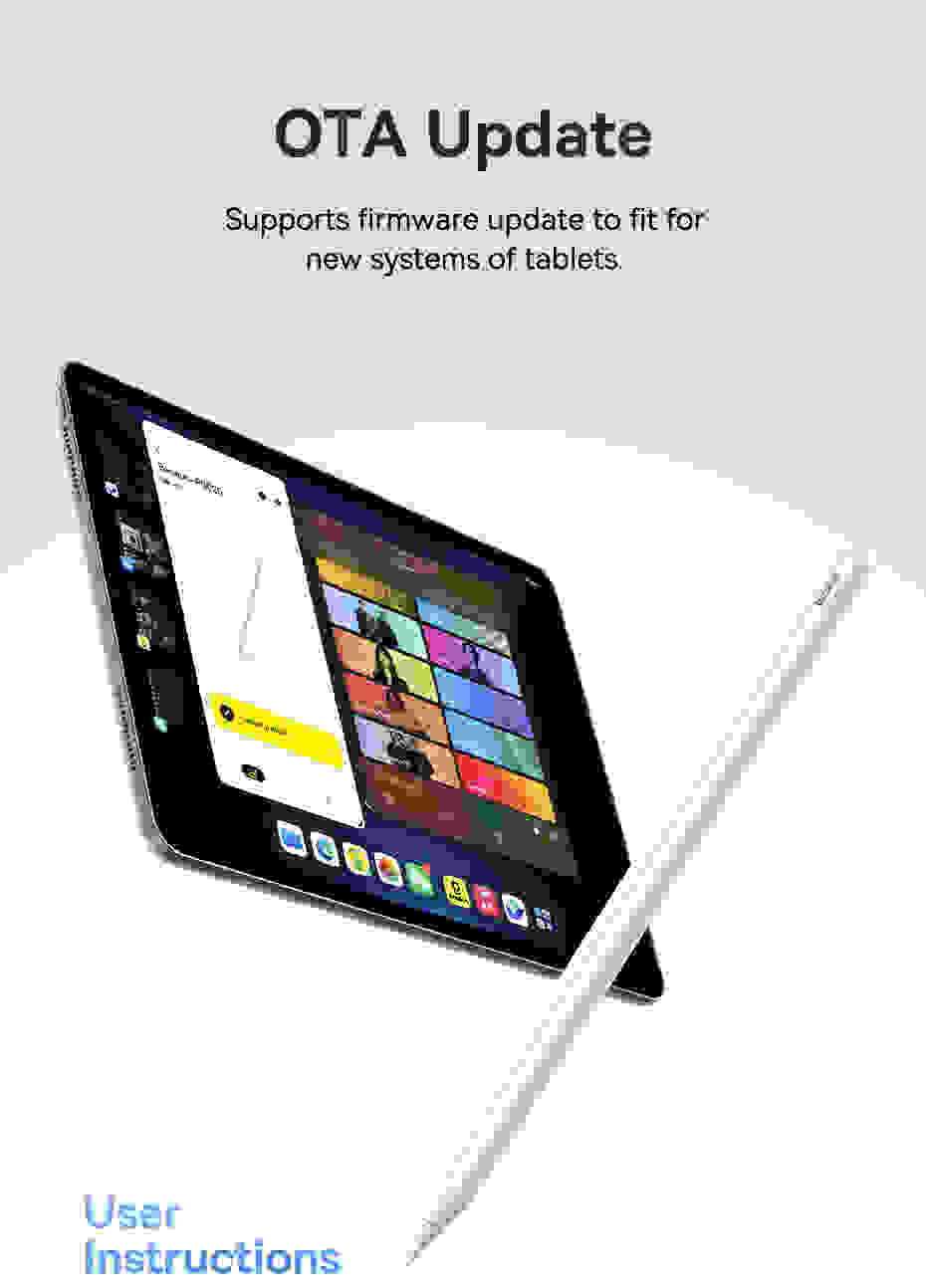 Baseus Wireless Charging Stylus Gen3 with Remote Page-Flipping Palm Rejection Touch Pens with Tilt Sensitivity for iPad Pro