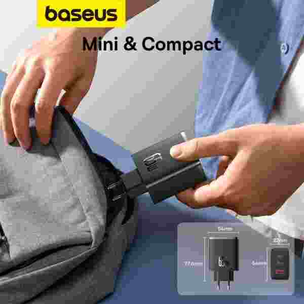 Baseus Cube Pro Fast Charger 2C+U 65W EU - Image 6
