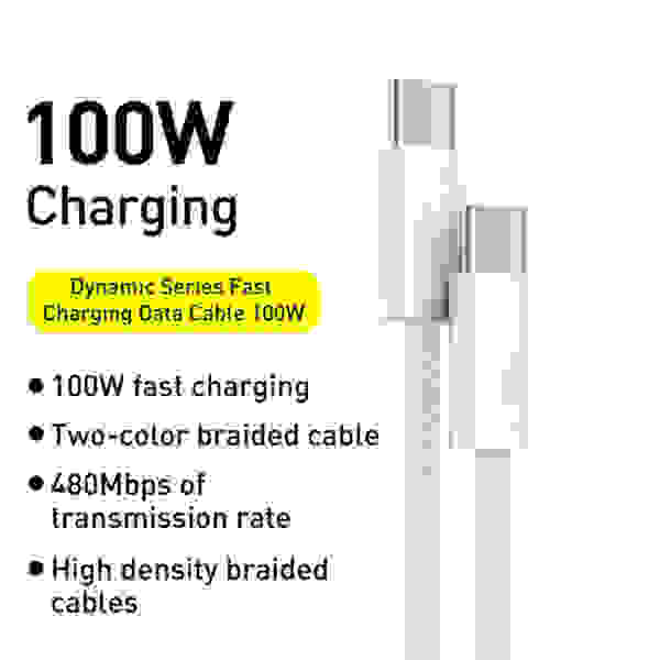 Baseus Dynamic 3 Series Fast Charging Data Cable Type-C to Type-C 100W - Image 6