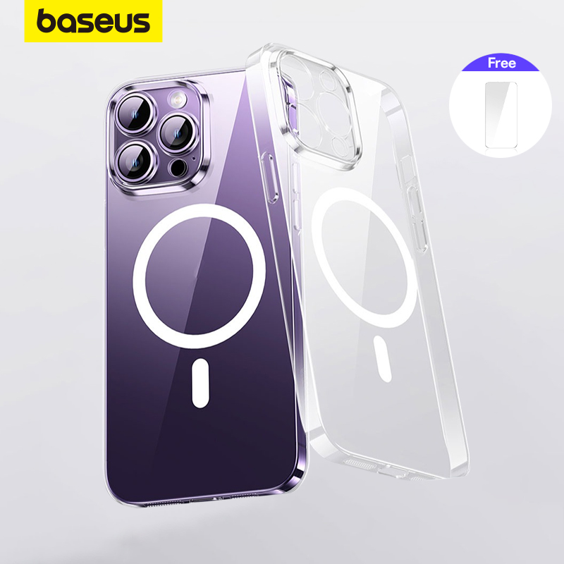 Case iPhone 15 Pro Max Funda Baseus Crystal Series Magsafe Apple I