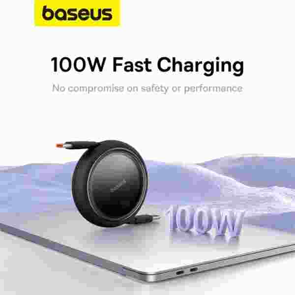 Baseus Free2Draw Mini Retractable Charging Cable Type-C to Type-C 100W - Image 4