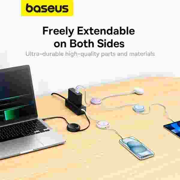 Baseus Free2Draw Mini Retractable Charging Cable Type-C to Type-C 100W - Image 5