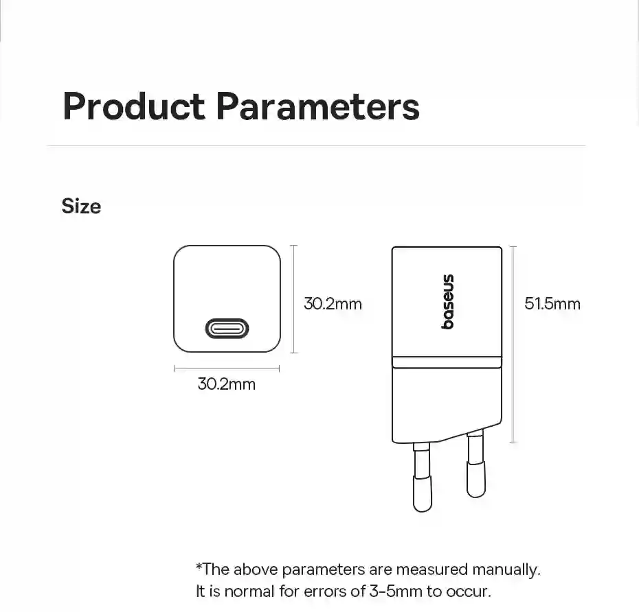 Baseus 30W GaN Charger Phone charger For iPhone 15 14 13 12 USB C Charger Support PD QC PPS Fast Charging For Laptop Smartphone