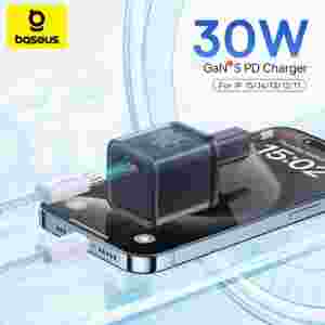 Baseus 30W GaN Charger for iPhone 15, iPhone 15 Plus, iPhone 15 Pro, iPhone 15 Pro Max & etc