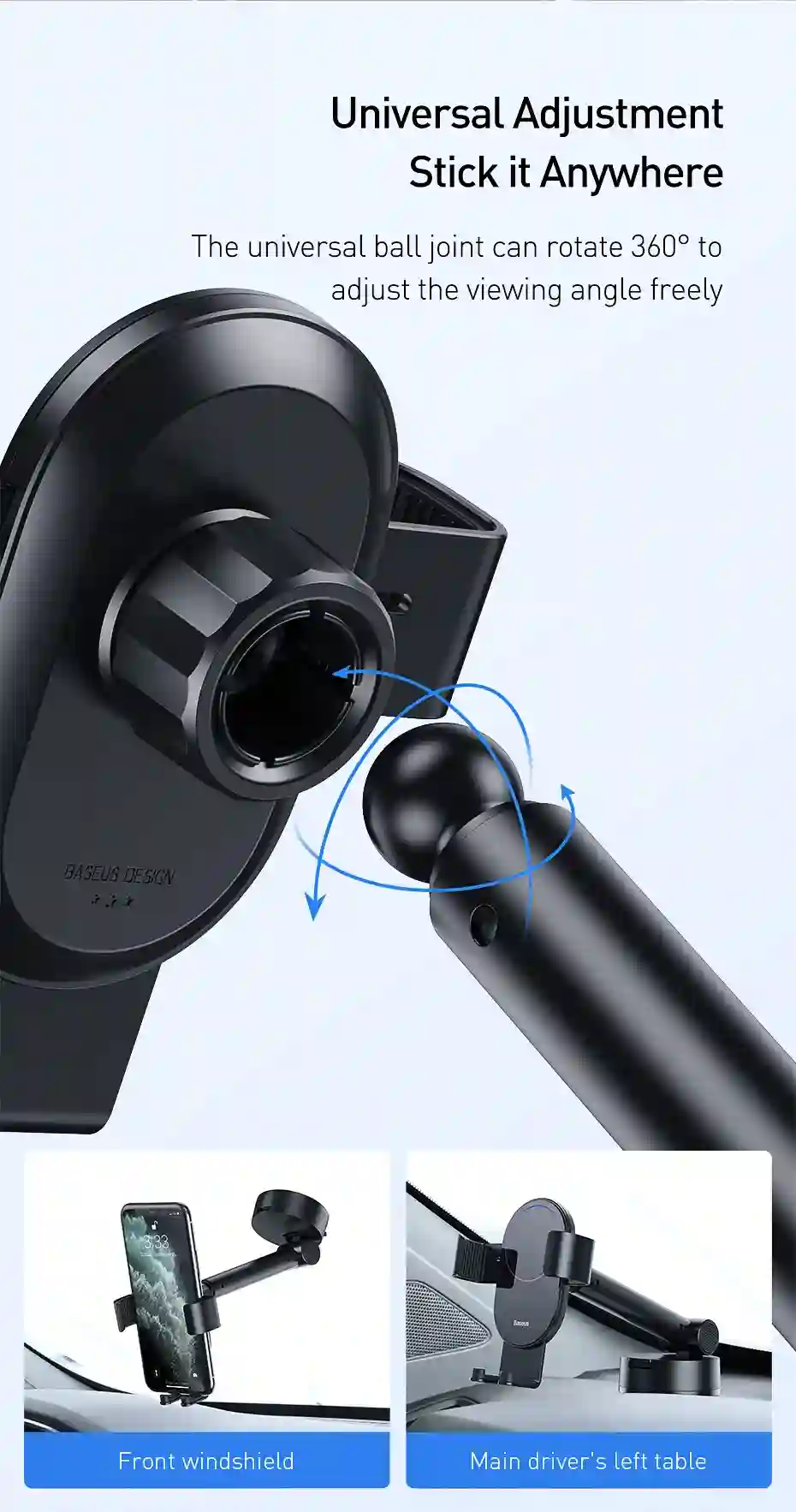 Baseus Car Phone Holder Air Vent Windshield Mount for Mobile Phone Holder Stand for iPhone Cell Phone Support Samsung Xiaomi