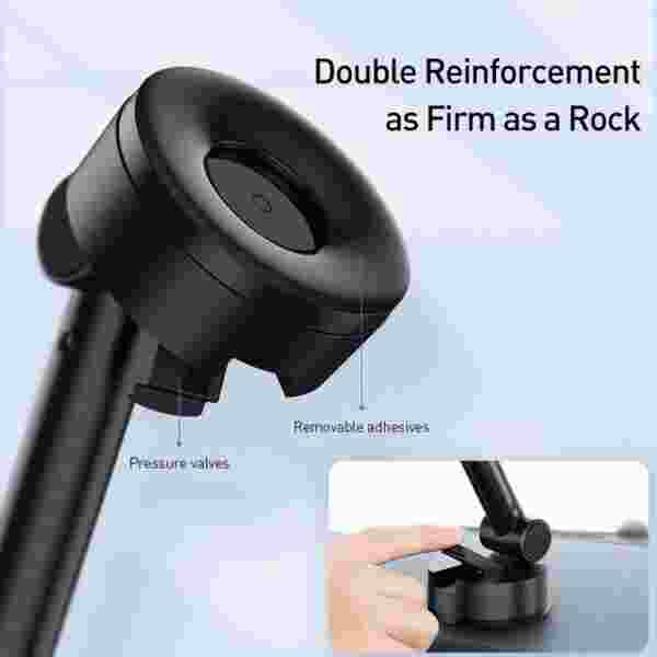 Baseus Simplism Gravity Car Mount Holder with Suction Base | Baseus Car Phone Holder Air Vent Windshield Mount - Image 4