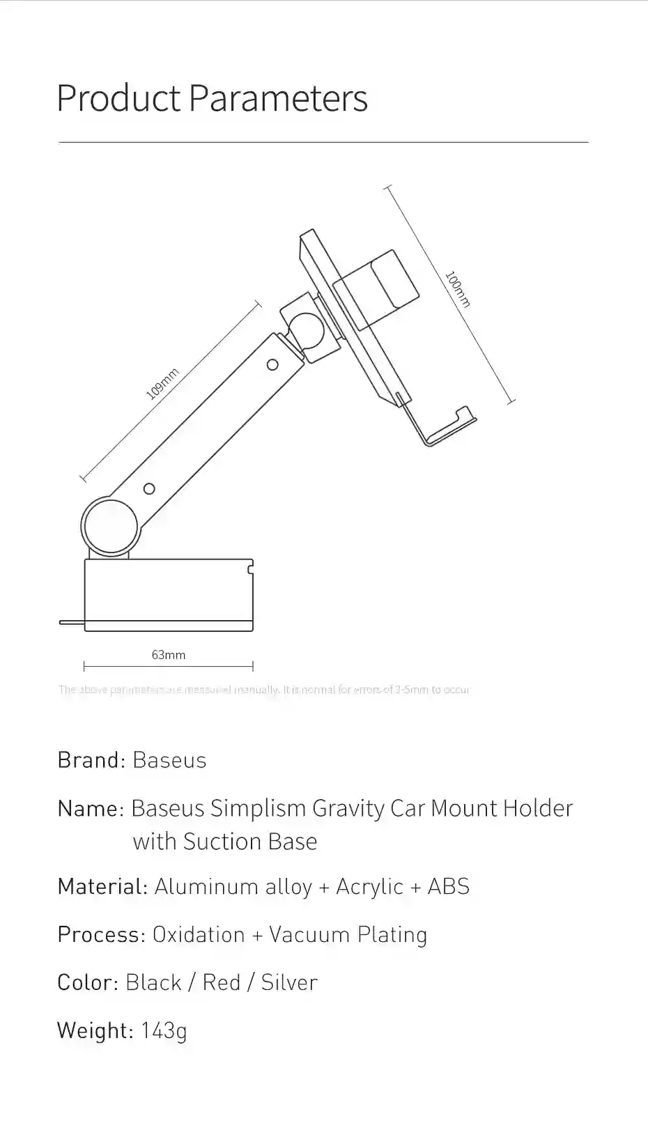 Baseus Car Phone Holder Air Vent Windshield Mount for Mobile Phone Holder Stand for iPhone Cell Phone Support Samsung Xiaomi