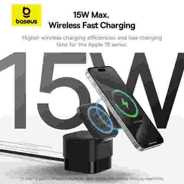 Baseus MagPro 2-in-1 Magnetic Wireless Charger Stand 25W - Image 3