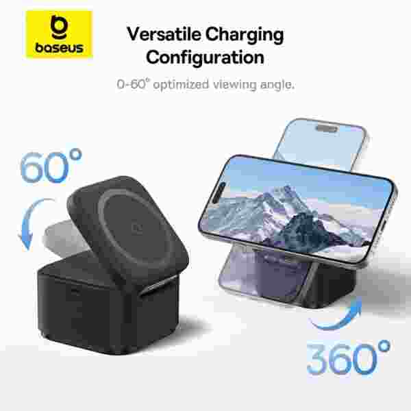 Baseus MagPro 2-in-1 Magnetic Wireless Charger Stand 25W - Image 6