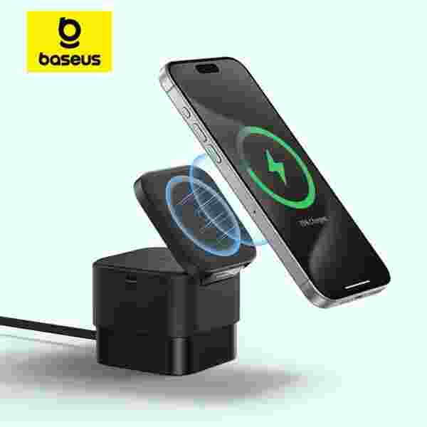 Baseus MagPro 2-in-1 Magnetic Wireless Charger Stand 25W