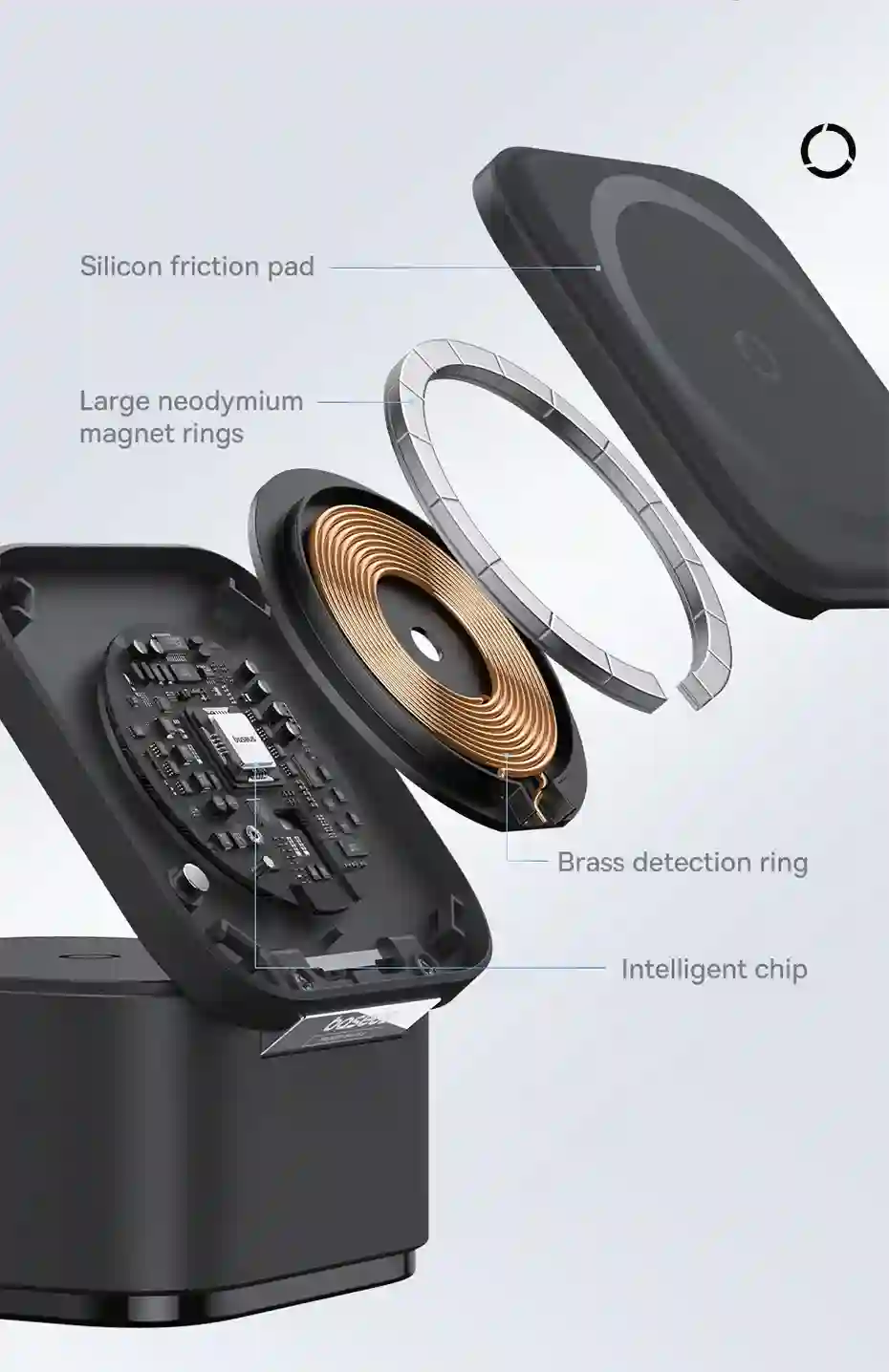 Baseus 25W 2 in 1 Magnetic Wireless Charger Stand 15W Fast Charging Dock Station With Retractable Cable For iPhone15 14 Airpod