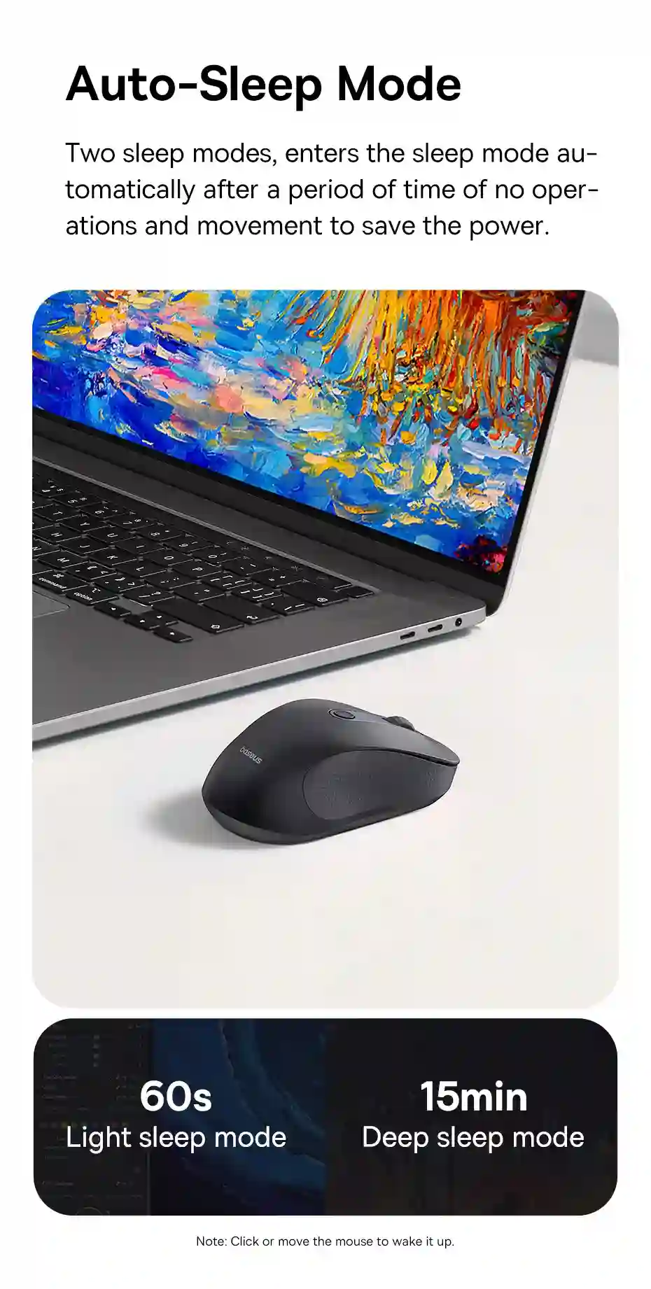 Baseus Wireless Mouse Gen 2 F02 Bluetooth 2.4G 4000 DPI Gaming Mouse with Customizable Buttons for PC MacBook Tablet Laptop
