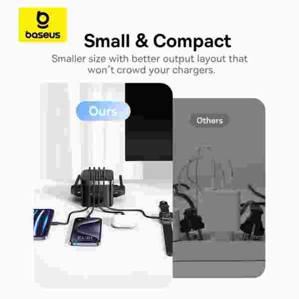 Baseus BPS30-3E PowerCombo Cube Desktop Charging Station With Surge Lightning Protection - Image 4