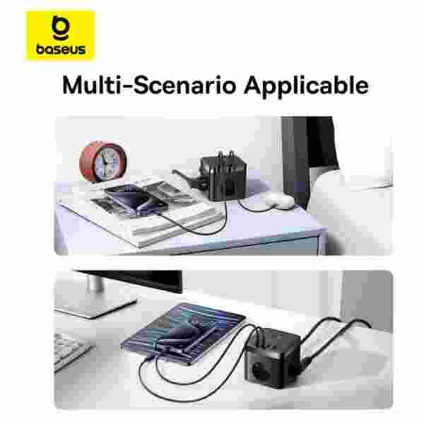 Baseus BPS30-3E PowerCombo Cube Desktop Charging Station With Surge Lightning Protection - Image 3
