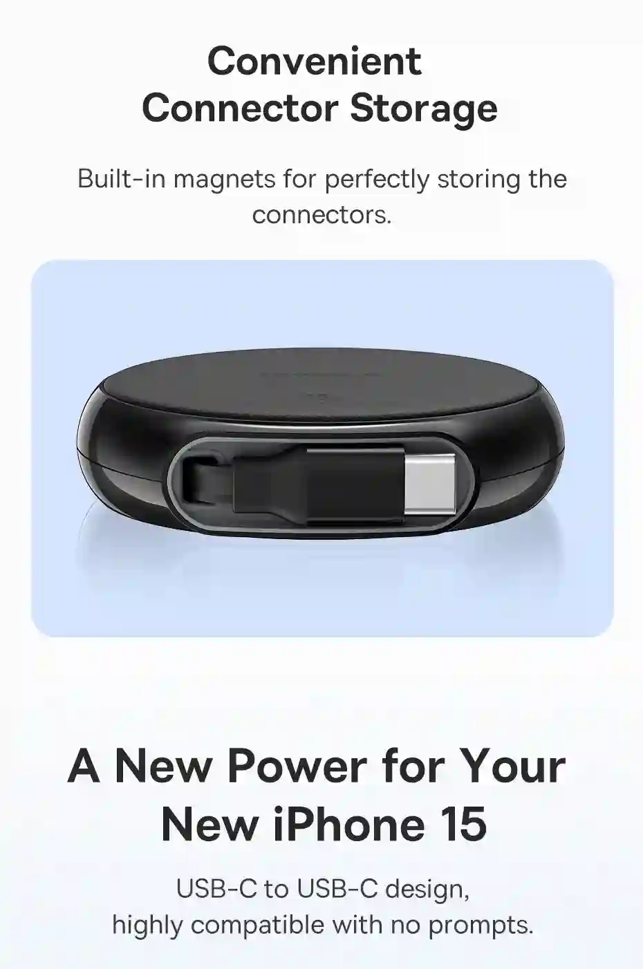 Baseus Retractable USB C Cable 100W Cable for iPhone 15 Plus Pro Max Fast Charger Cable For MacBook iPad Charger Data Wire