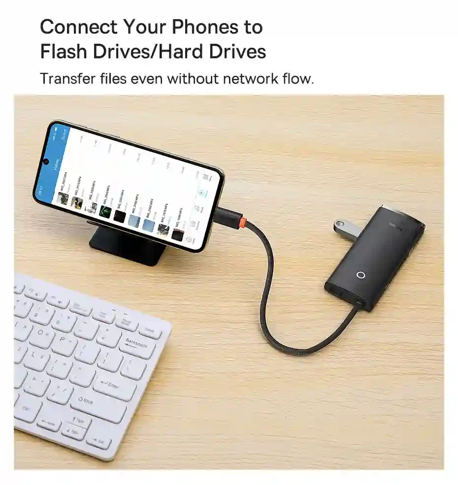Baseus Type C HUB USB HUB 3.0 6-Port Splitter HDMI-Compatible 4K@30Hz Adapter Expansion Dock Station For PC Computer Accessories