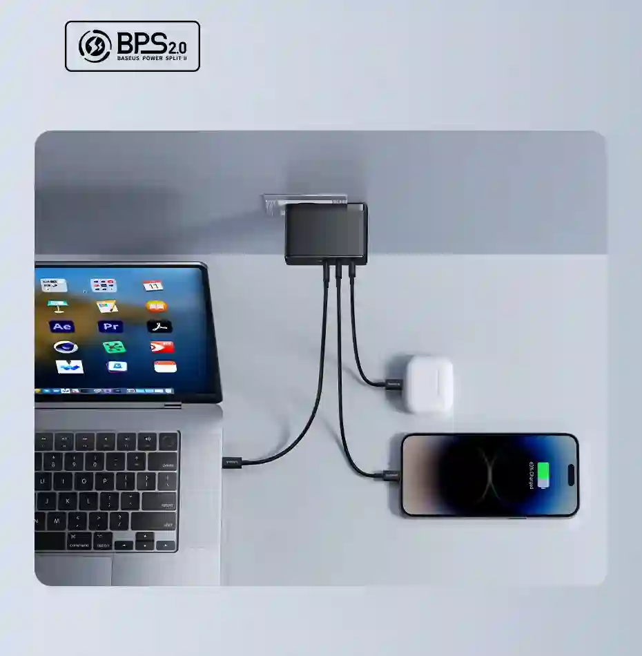 Baseus 160W GaN Charger For iPhone 15 14 13 Fast Charger For Laptop USB C Charger Support PD3.1 QC Phone Charger For Xiaomi