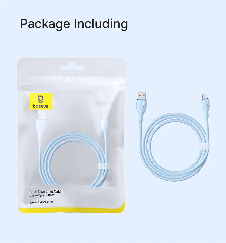 Baseus USB Type C Cable For Huawei Honor Xiaomi Samsung Super Charge 66W/100W Fast Charging USB C Charger Data Cable Wire Cord