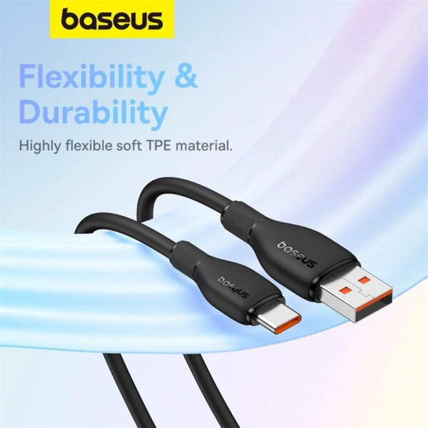 Baseus USB Type C Cable For Huawei Honor Xiaomi Samsung Super Charge 66W/100W Fast Charging USB C Charger Data Cable Wire Cord - Image 5