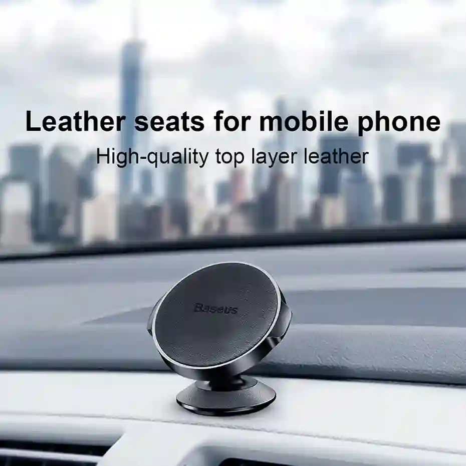 Baseus Magnetic Car Phone Holder for iPhone Xiaomi Huawei Full Rotation Metal Phone Holder Stand Sticker Universal Car Holder