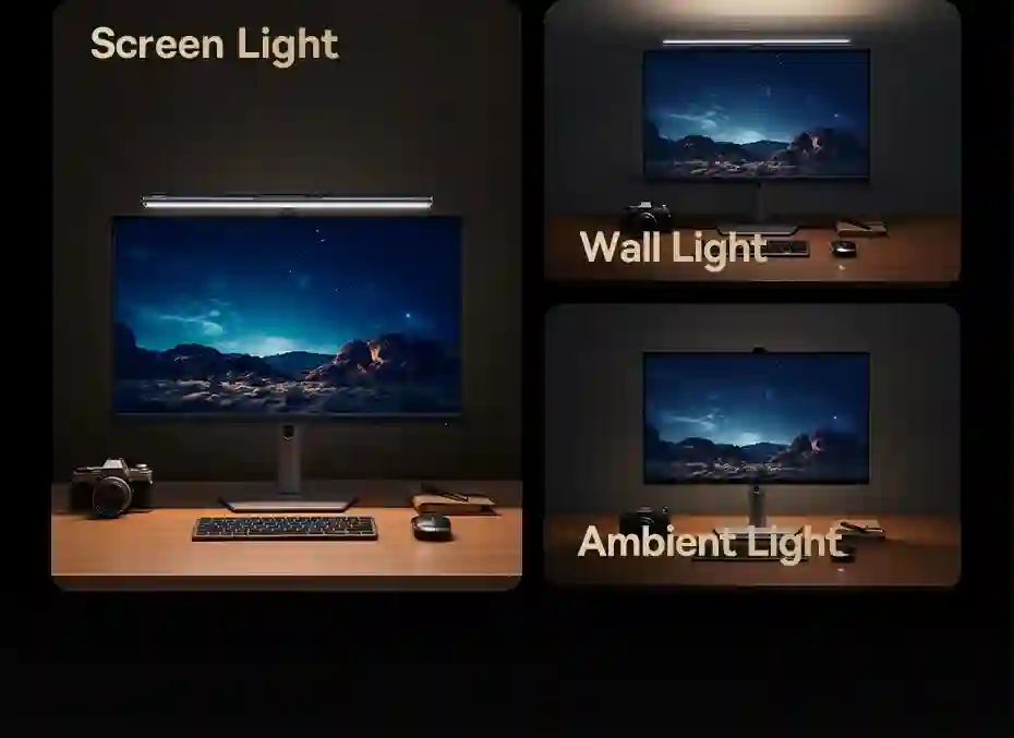 【New Sale】Baseus Magnetic Computer Screen Light Desk Lamp Laptop Hanging USB Light Table Lamp LED Monitor Light Reading Light