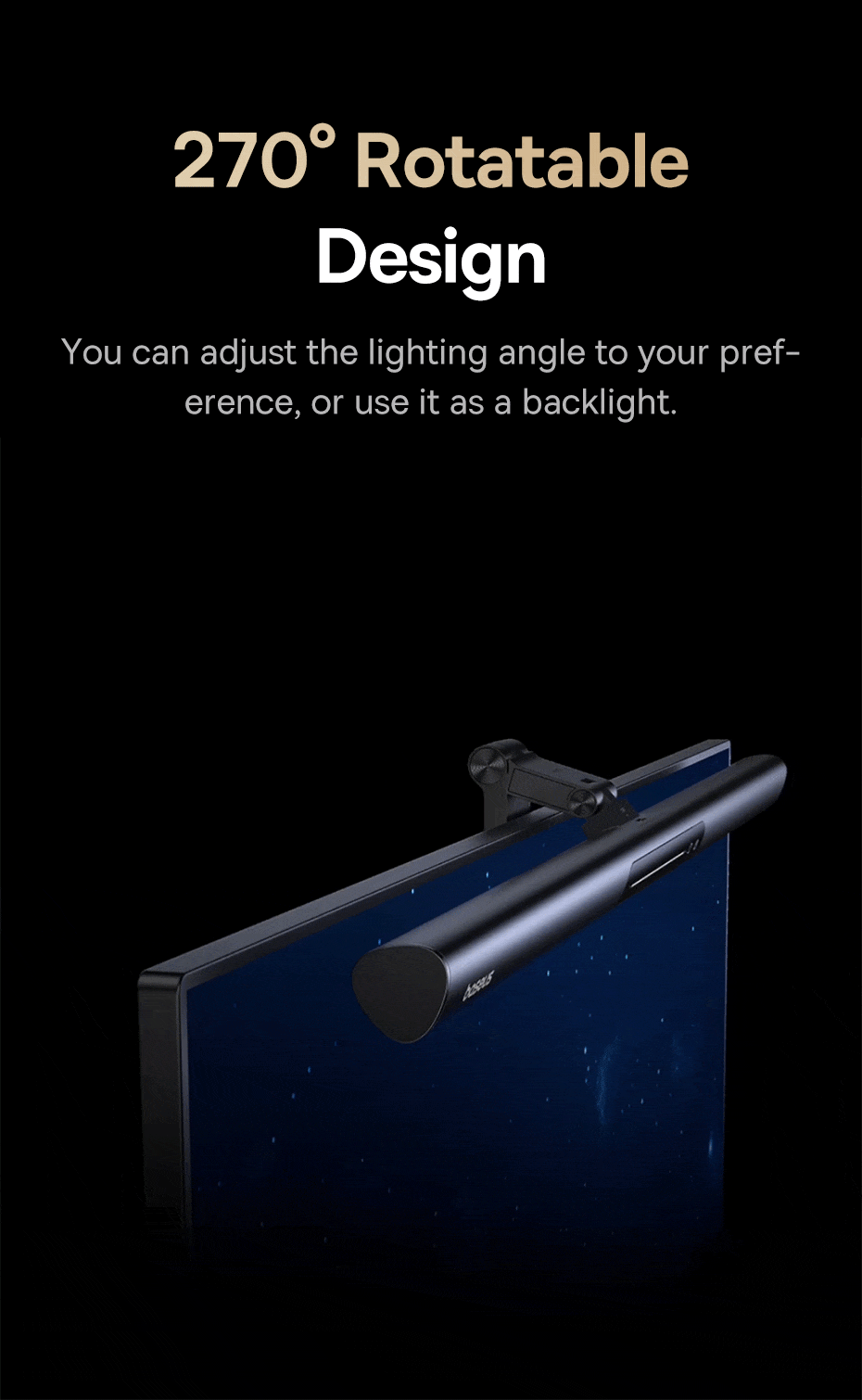 【New Sale】Baseus Magnetic Computer Screen Light Desk Lamp Laptop Hanging USB Light Table Lamp LED Monitor Light Reading Light