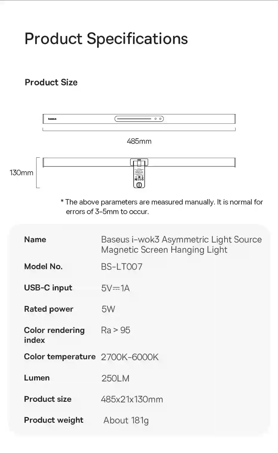 【New Sale】Baseus Magnetic Computer Screen Light Desk Lamp Laptop Hanging USB Light Table Lamp LED Monitor Light Reading Light