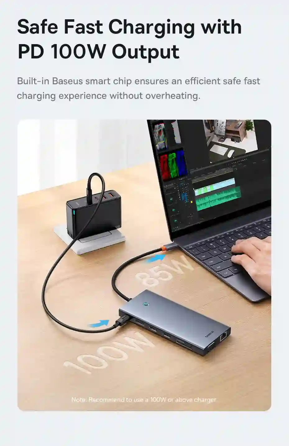 Baseus USB Type C to HDMI-Compatible HUB Adapter 13-In-1 DP 4K 60Hz 120Hz RJ45 VGA Converter PD 100W USB 3.0 2.0 For Macbook PC