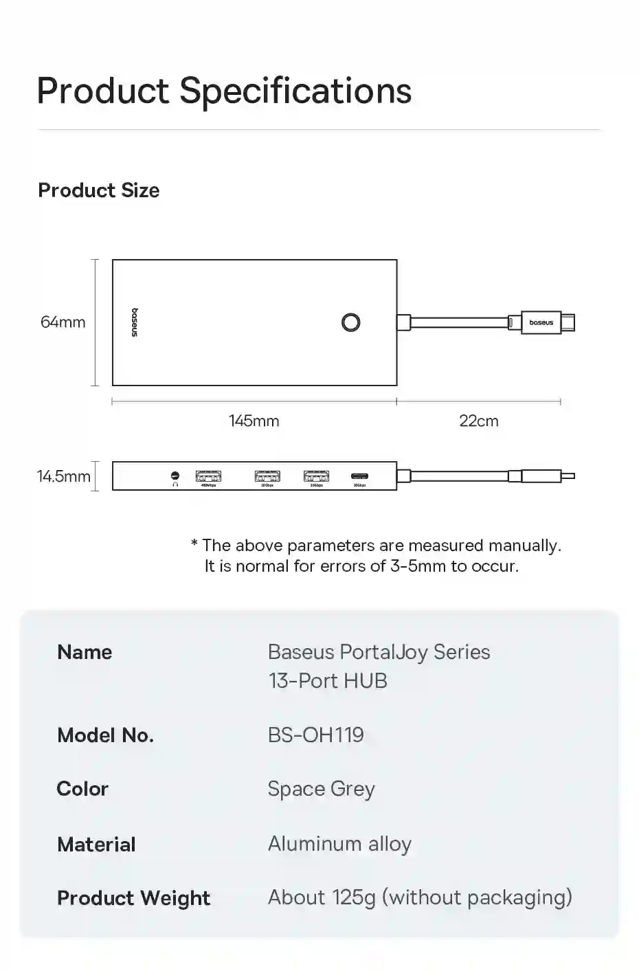 Baseus USB Type C to HDMI-Compatible HUB Adapter 13-In-1 DP 4K 60Hz 120Hz RJ45 VGA Converter PD 100W USB 3.0 2.0 For Macbook PC