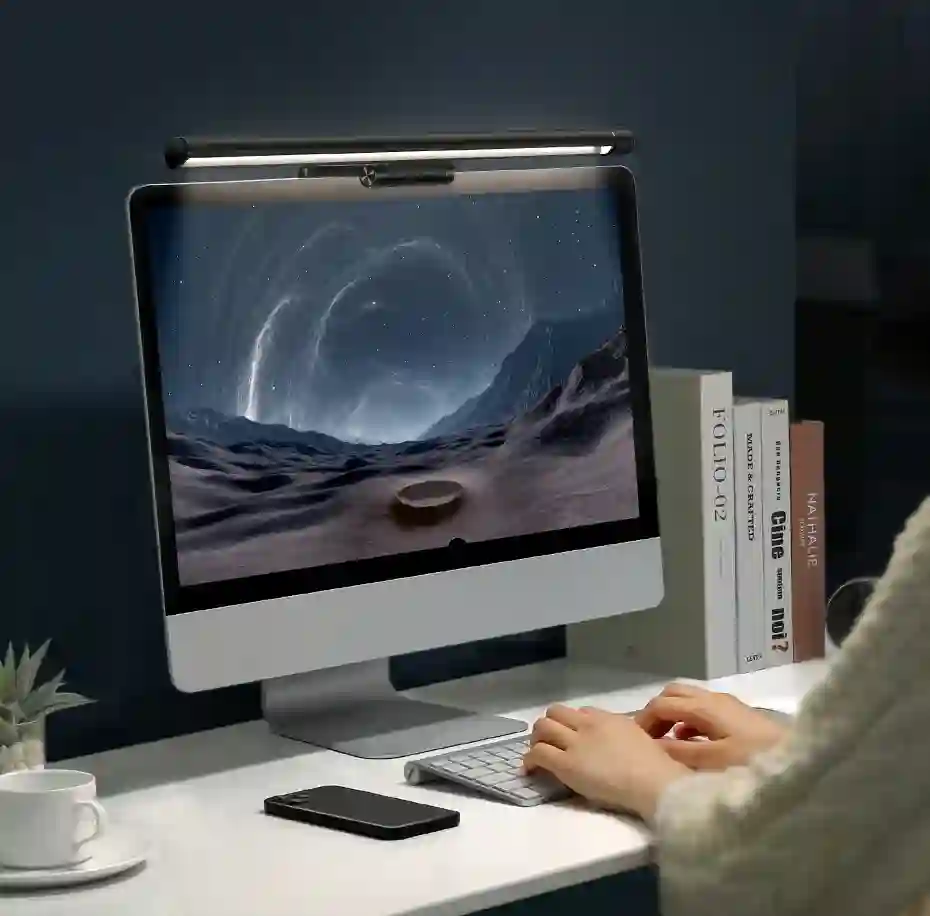 Baseus USB Asymmetric Light Source Screen Hanging Light Pro Black Screen Light Computer Lamp Led Desk Lamp For Reading Light