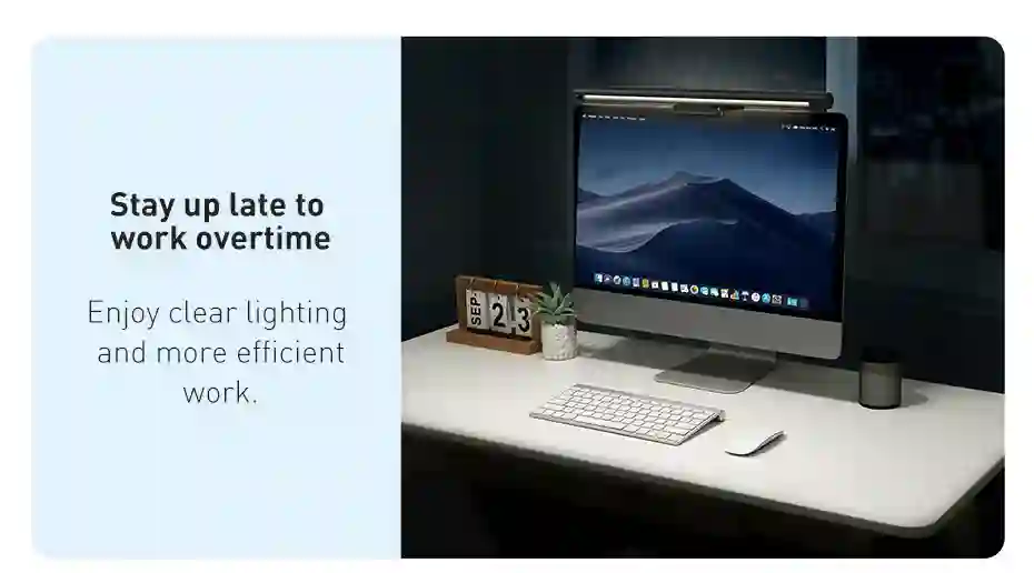 Baseus USB Asymmetric Light Source Screen Hanging Light Pro Black Screen Light Computer Lamp Led Desk Lamp For Reading Light