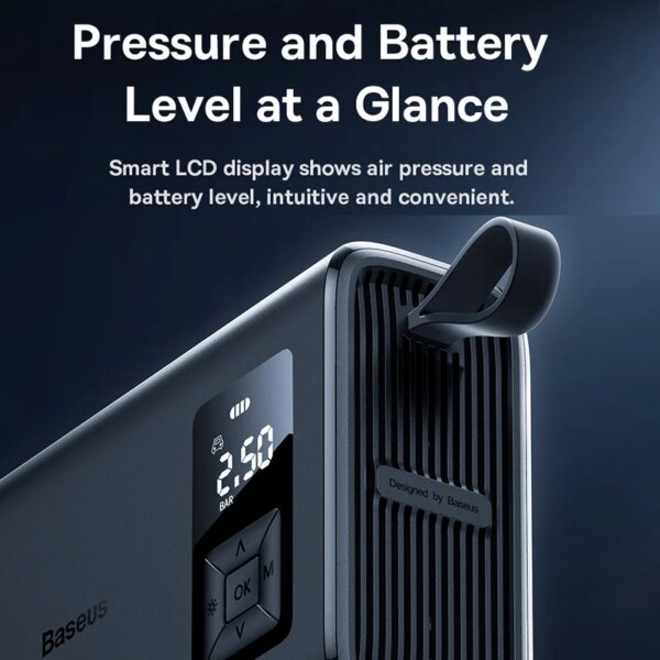 Baseus Tire Inflator Portable Air Compressor Pump Electric Wireless Dual Cylinder 250W - Image 3