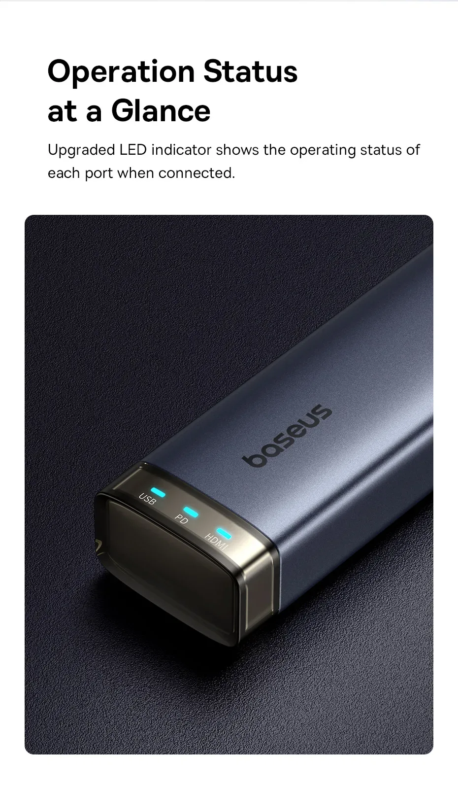 Baseus USB C Hub 4K 60Hz USB Type C 3.0 to HDMI-Compatible RJ45 PD 100W USB 3.0 Slim Adapter USB C Dock for MacBook Air USB HUB