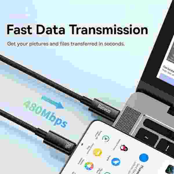 Baseus Tungsten Gold Type-C Fast Charging Cable 240W USB Type C - Image 4