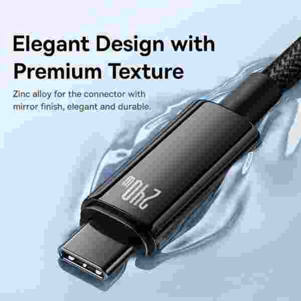 Baseus Tungsten Gold Type-C Fast Charging Cable 240W USB Type C - Image 3