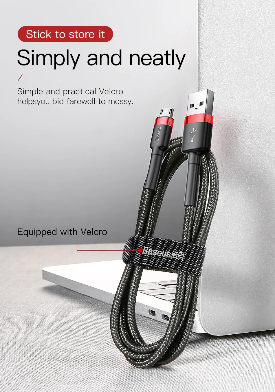 Baseus 1m 2m Reversible Micro USB Cable for Xiaomi Redmi Note 5 Pro 4 Samsung S7